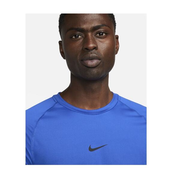 Nike Pro Men's Dri-FIT Slim Short-Sleeve Top Blue XXL - Picture 3 of 4